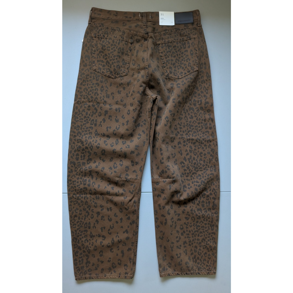 NWT Citizens of Humanity Miro Long Relaxed Jean Waist 34 Sepia Cheetah #7A617 - Picture 6 of 13